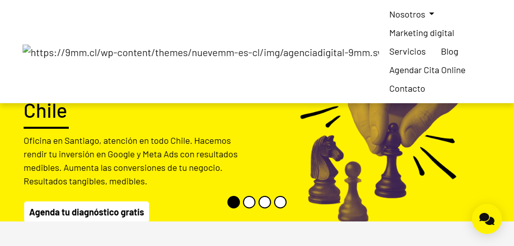 9MM agency website homepage