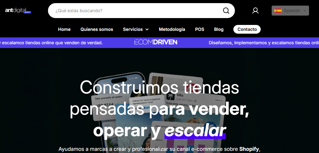 ANT Digital agency website