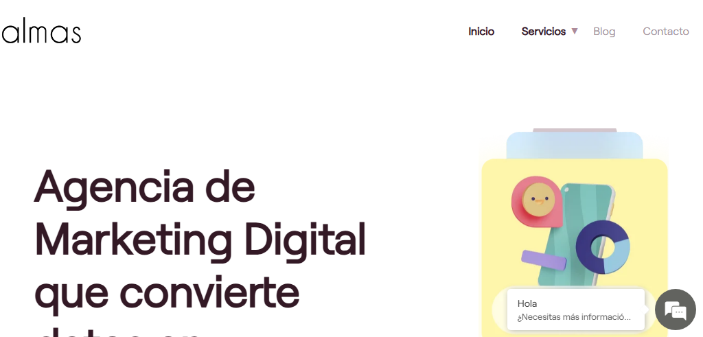 Sitio Web de la Agencia Almas Agencia