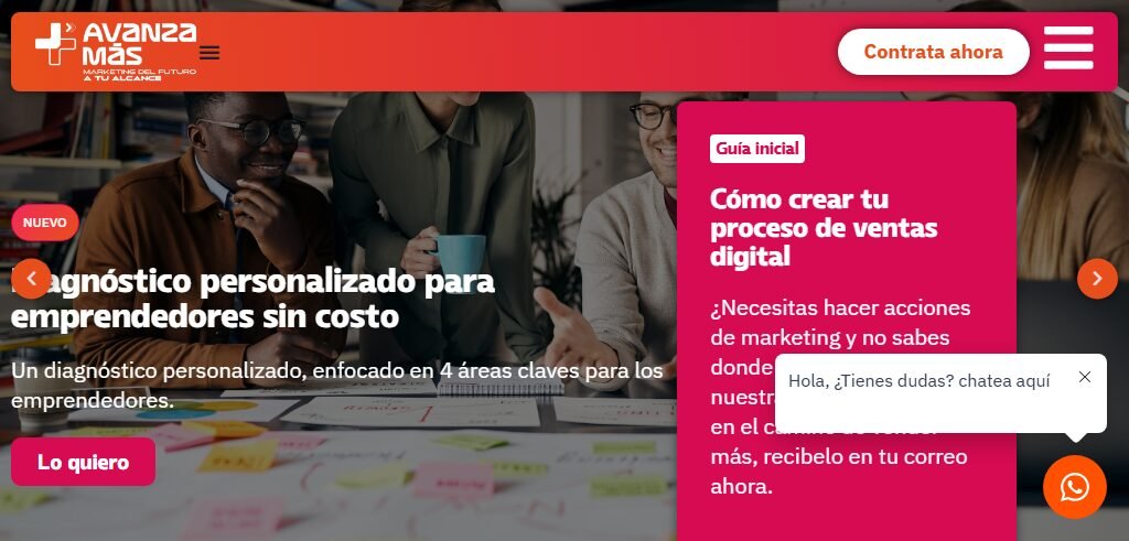 Sitio Web de la Agencia AvanzaMás