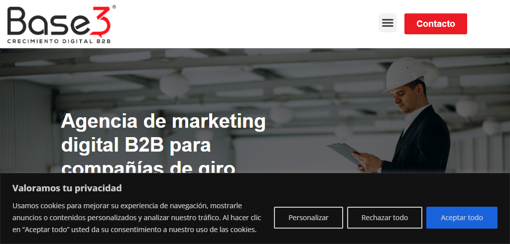 Sitio Web de la Agencia Base3