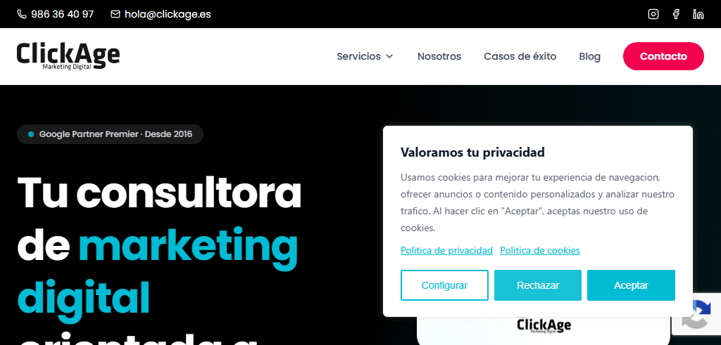 Sitio Web de la Agencia ClickAge