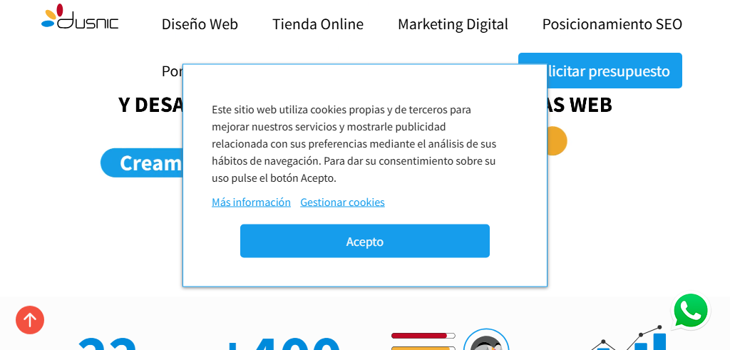 Sitio Web de la Agencia Dusnic