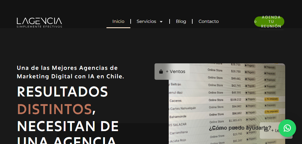 Sitio Web de la Agencia LaGencia