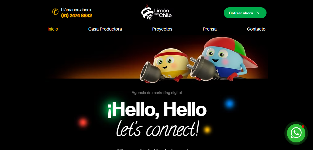 Sitio Web de la Agencia Limón con Chile