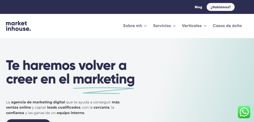 Sitio Web de la Agencia Marketin House