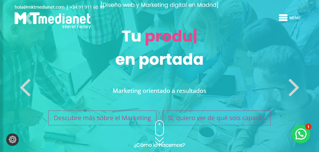 Sitio Web de la Agencia Marketing Medianet
