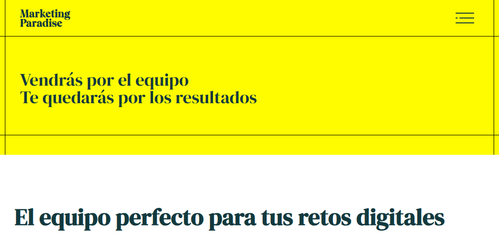 Sitio Web de la Agencia Marketing Paradise