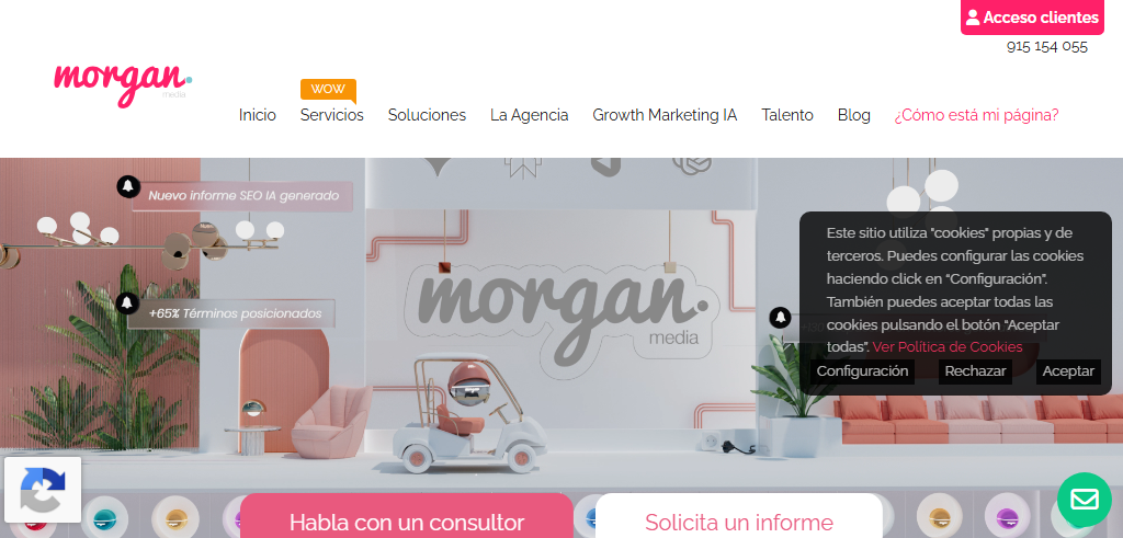Sitio Web de la Agencia Morgan Media