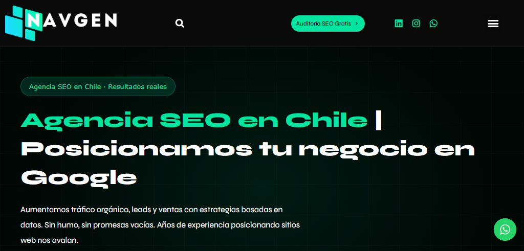Sitio Web de la Agencia Navgen Media