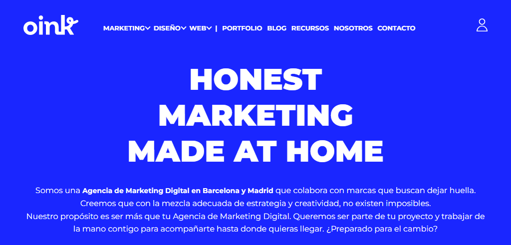 Sitio Web de la Agencia Oink My God