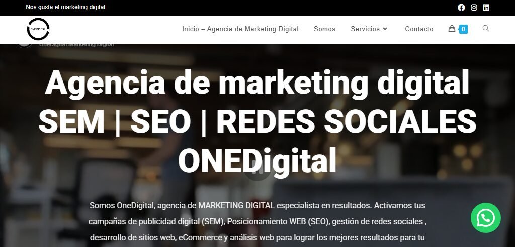 Sitio Web de la Agencia OneDigital
