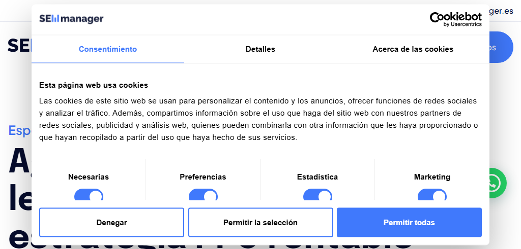 Sitio Web de la Agencia SEM Manager