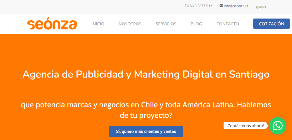 Sitio Web de la Agencia Seonza