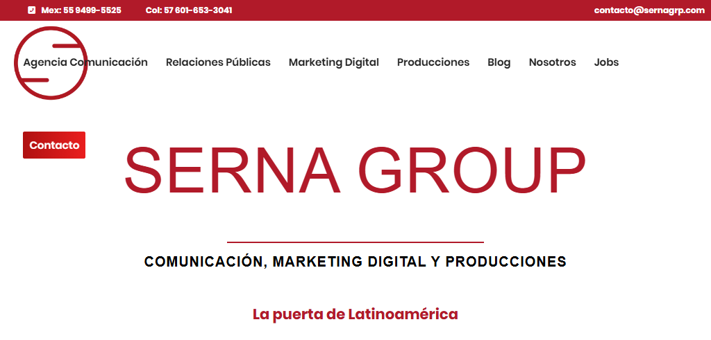Sitio Web de la Agencia Serna Group