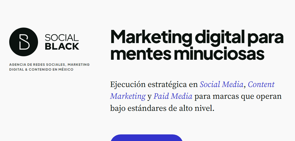 Sitio Web de la Agencia Social Black
