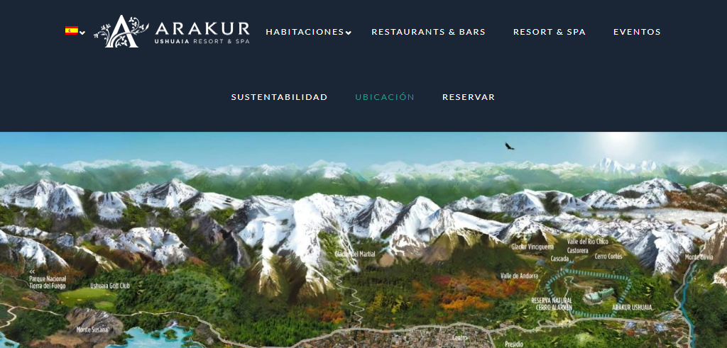 Sitio Web del Hotel Arakur