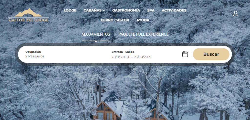 Sitio Web del Hotel Castor Ski Lodge