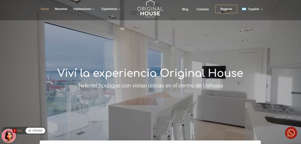 Sitio Web del Hotel Original House
