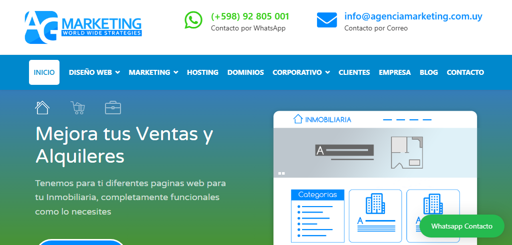 Sitio Web de la Agencia AGMarketing
