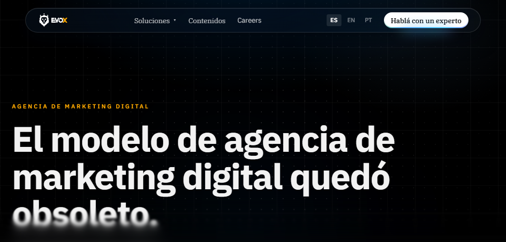 Sitio Web de la Agencia Evox