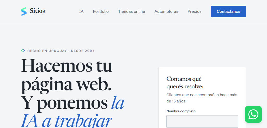 Sitio Web de la Agencia Sitios