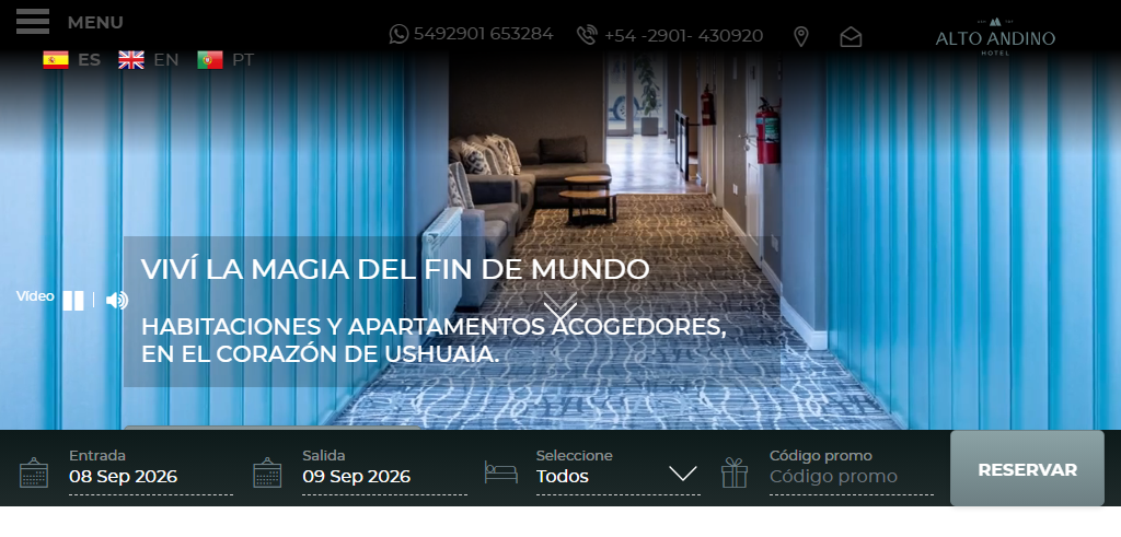 Sitio Web del Hotel Alto Andino